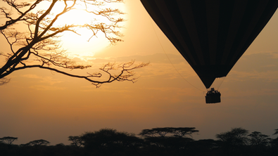 Heteluchtballon in Tanzania