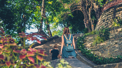 Mutter und Sohn in Vietnam