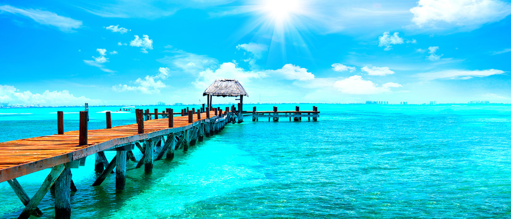 Bootssteg in der Karibik