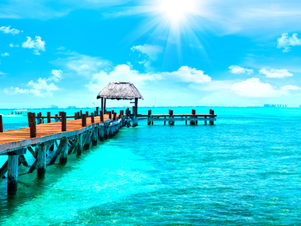 Bootssteg in der Karibik