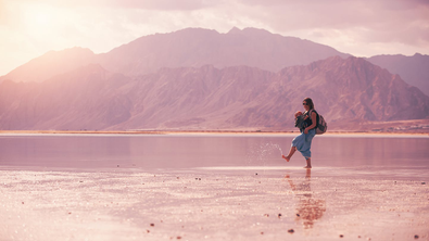 Mutter mit Kind in Peru
