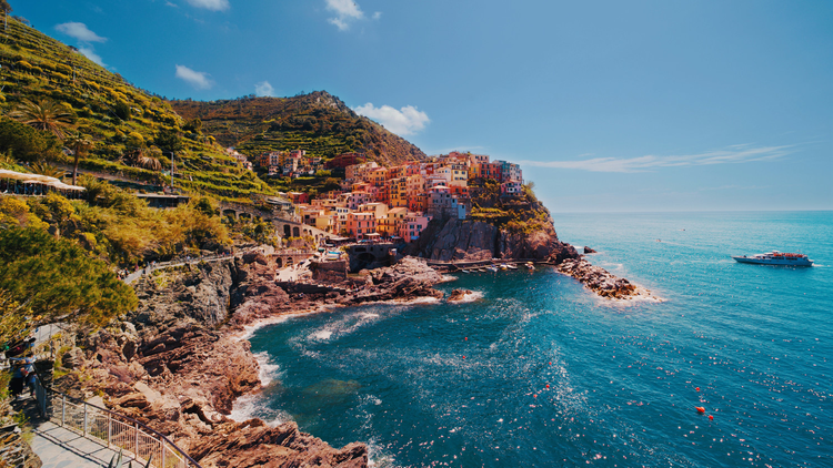 Küstenblick auf dem Cinque Terre Höhenweg