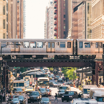 Die Hochbahn in Chicago 
