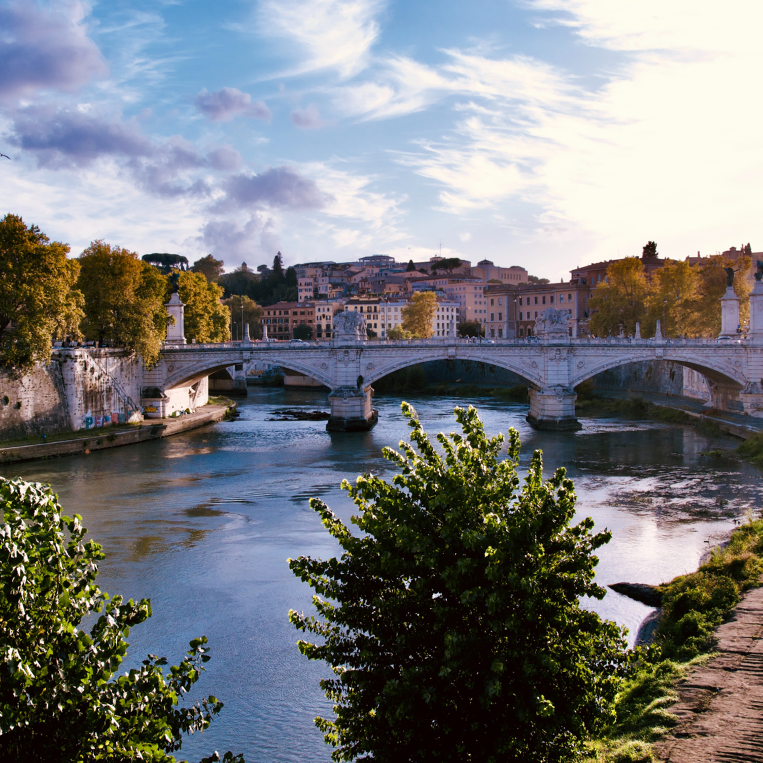 Vistas de Roma sobre el río