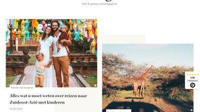 Homepage van het Evaneos Magazine