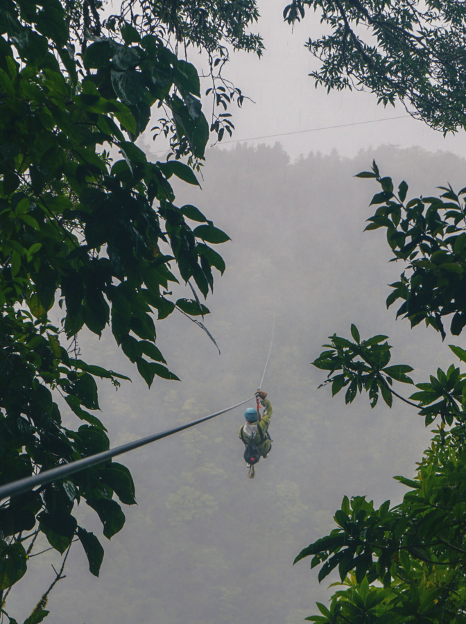 Canopy / Zipline in the cloud forest of Monteverde and Santa Elena, Costa Rica