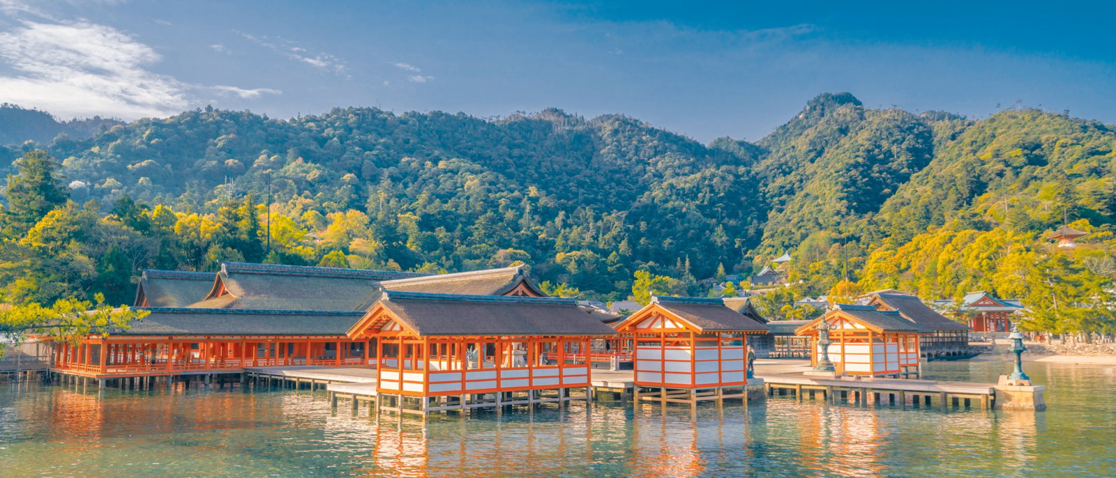 Centuries-old Itsukushima shrine on Miyajima island in Japan