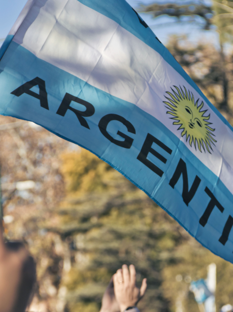 Argentinian people in celebration