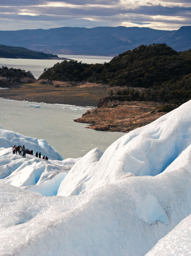 People walking on the Perito Moreno glacier, Patagonia, Argentina