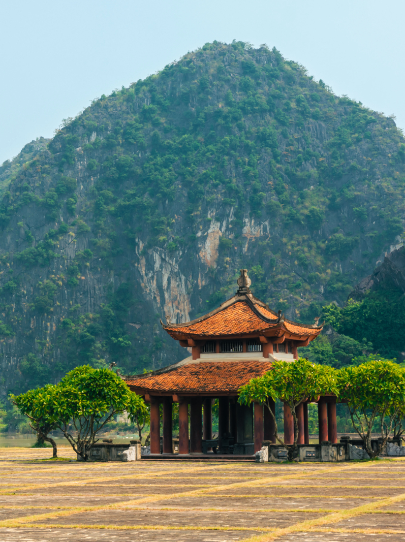 Ancient building near Hoa Lu ancient capital, Ninh Binh, Vietnam