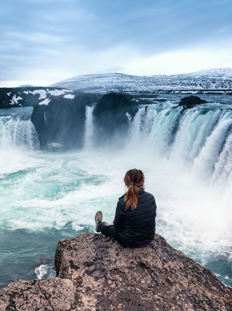 Famous Godafoss is one of the most beautiful waterfalls on the Iceland. It is located on the north of the island