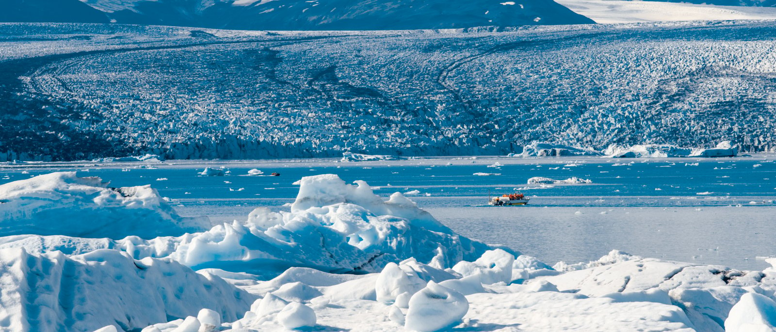 Vatnajokull glacier at Jokulsarlon. Vatnajokull is one of the largest glaciers in Europe