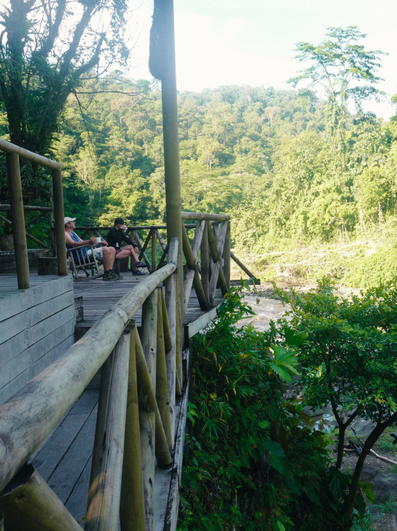 People in an eco lodge in Costa Rica