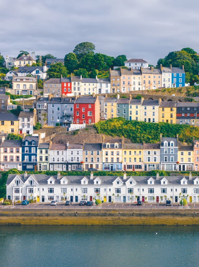 Quaint village and seaport of Cobh, in Cork County, Ireland.