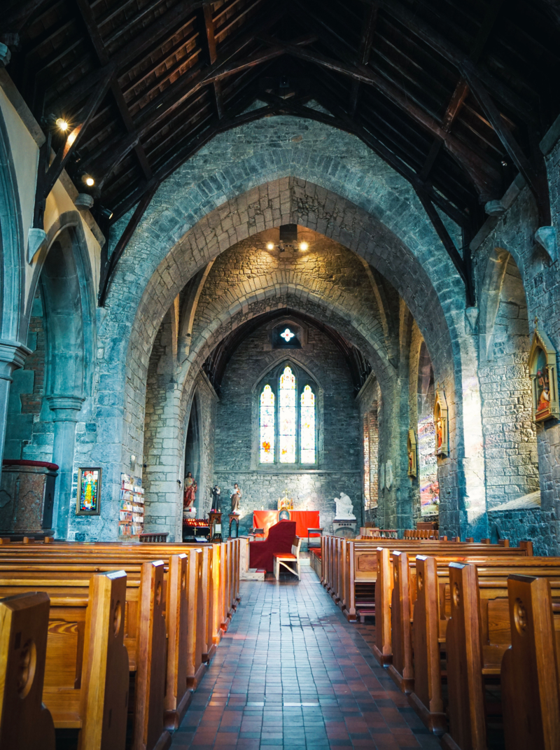 Interior of Holy Trinity Abbey, Adare, County Limerick, Ireland