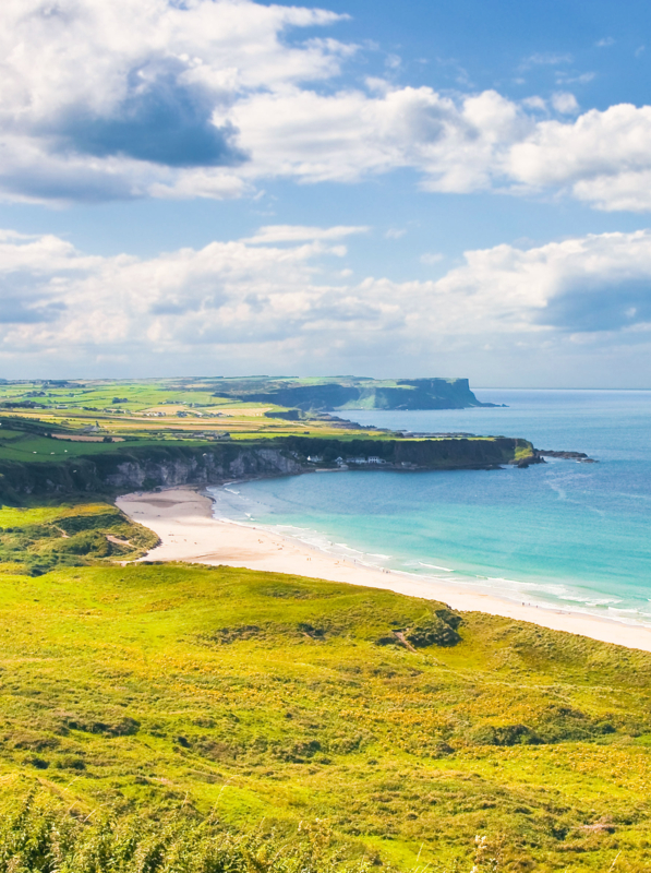 Irish landscape in northern Ireland (County Antrim - United Kingdom)