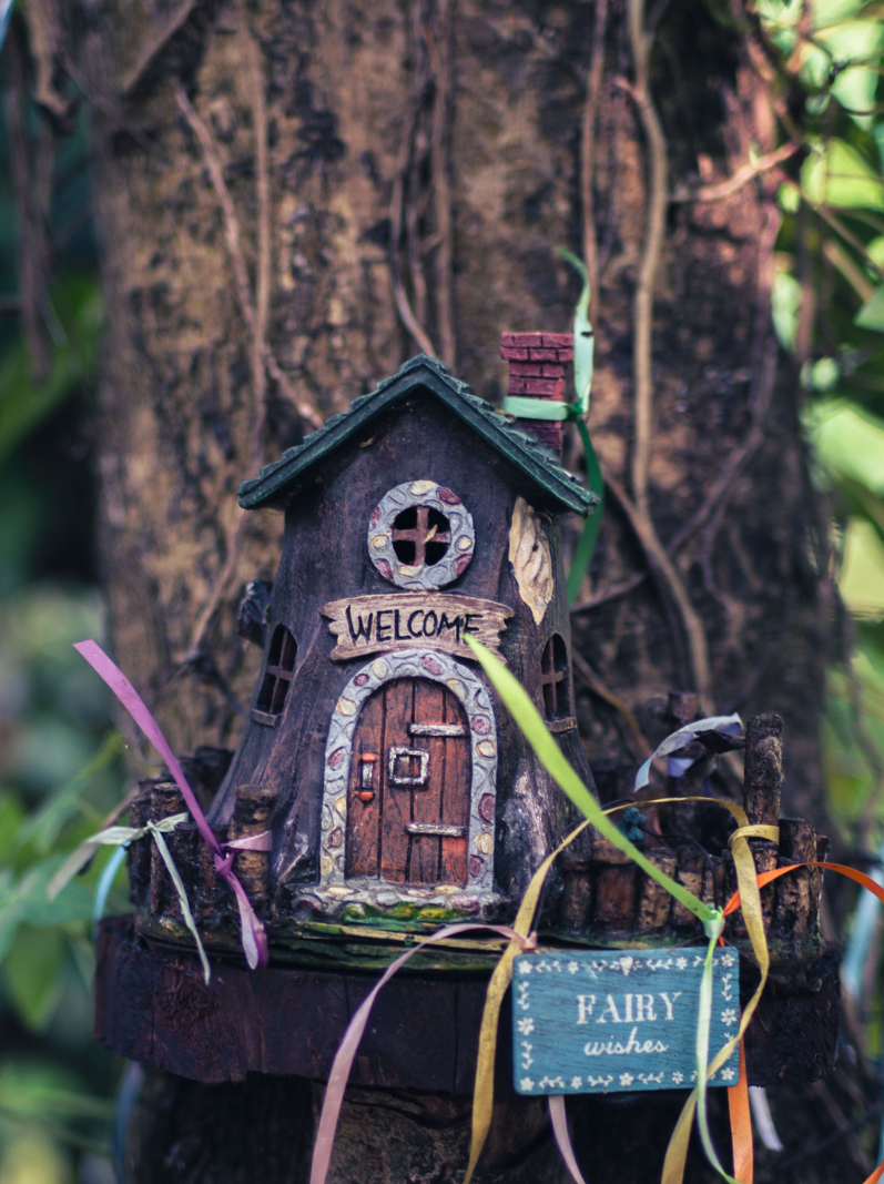 Miniature fairy house in Bunratty park. Ireland