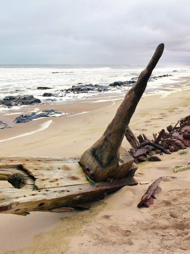 A ship wreck in the Skeleton Coast, Namibia