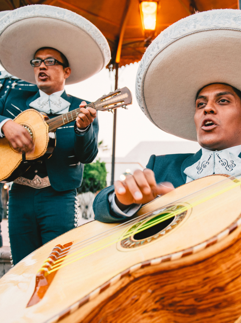 Mariachi Band Playing under Mexican Kiosk