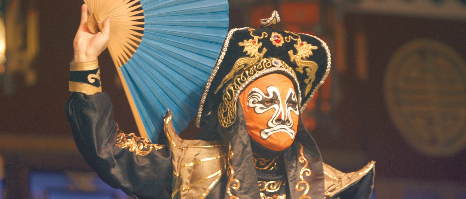 Traditional Chinese Opera masked actor. Shot this at a Chinese Opera in Chengdu, China.