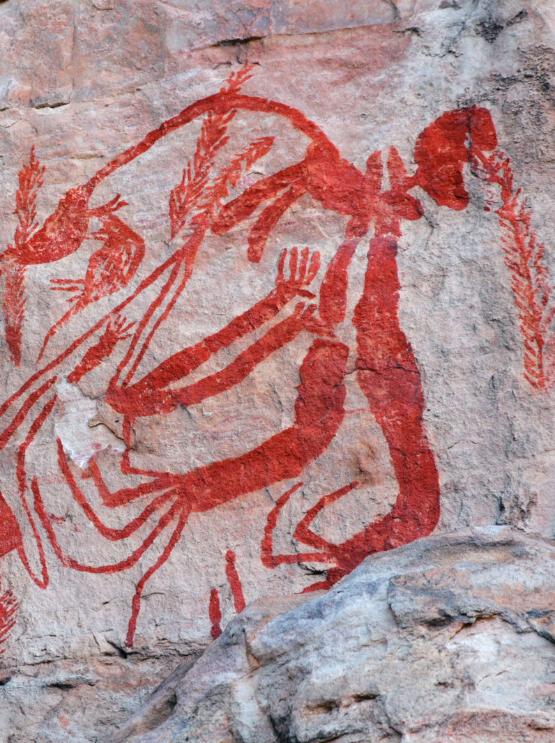 Art rupestre autochtone à Ubirr, Parc national Kakadu, Territoire du Nord, Australie