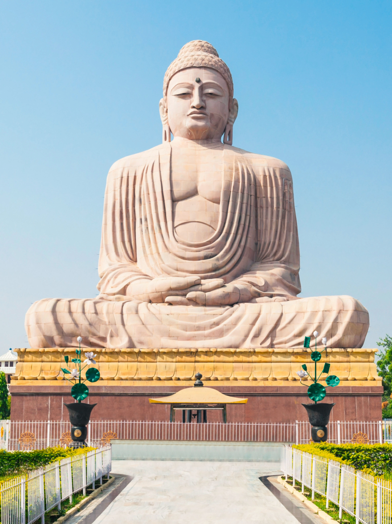 Great Buddha Statue near Mahabodhi Temple in Bodh Gaia, Bihar state of India
