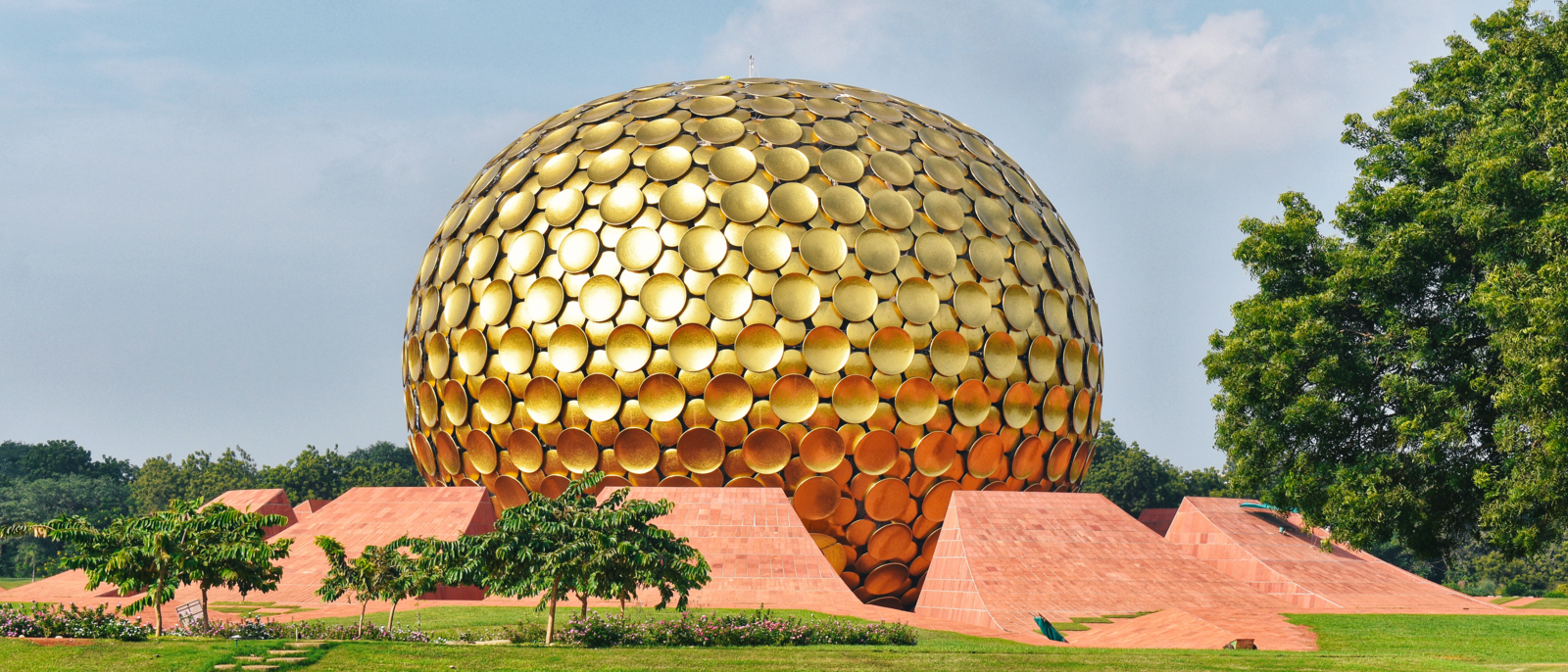 The Matrimandir is an edifice of spiritual significance for practitioners of Integral yoga, in the centre of Auroville established by The Mother of the Sri Aurobindo Ashram, in Auroville near Pondicherry in India