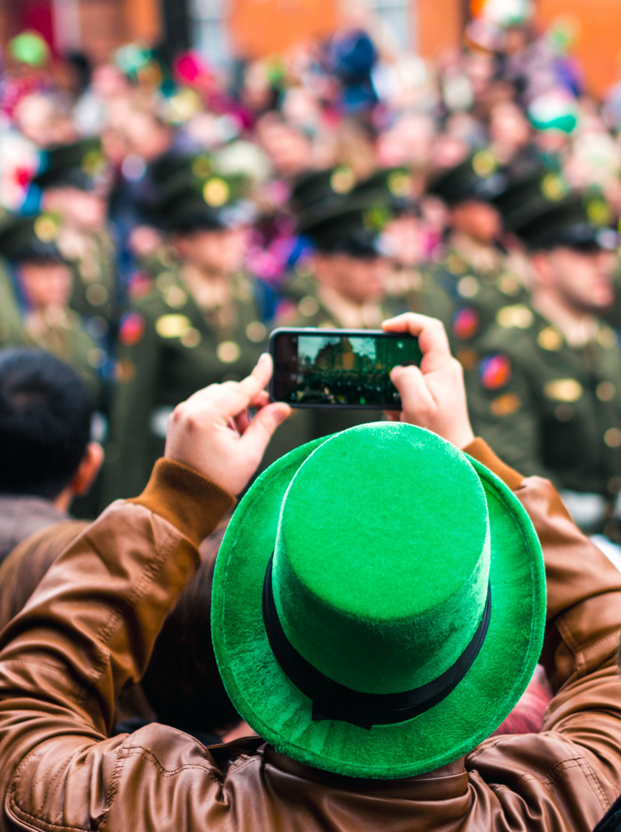 Parade de la Saint Patrick à Dublin, en Irlande.