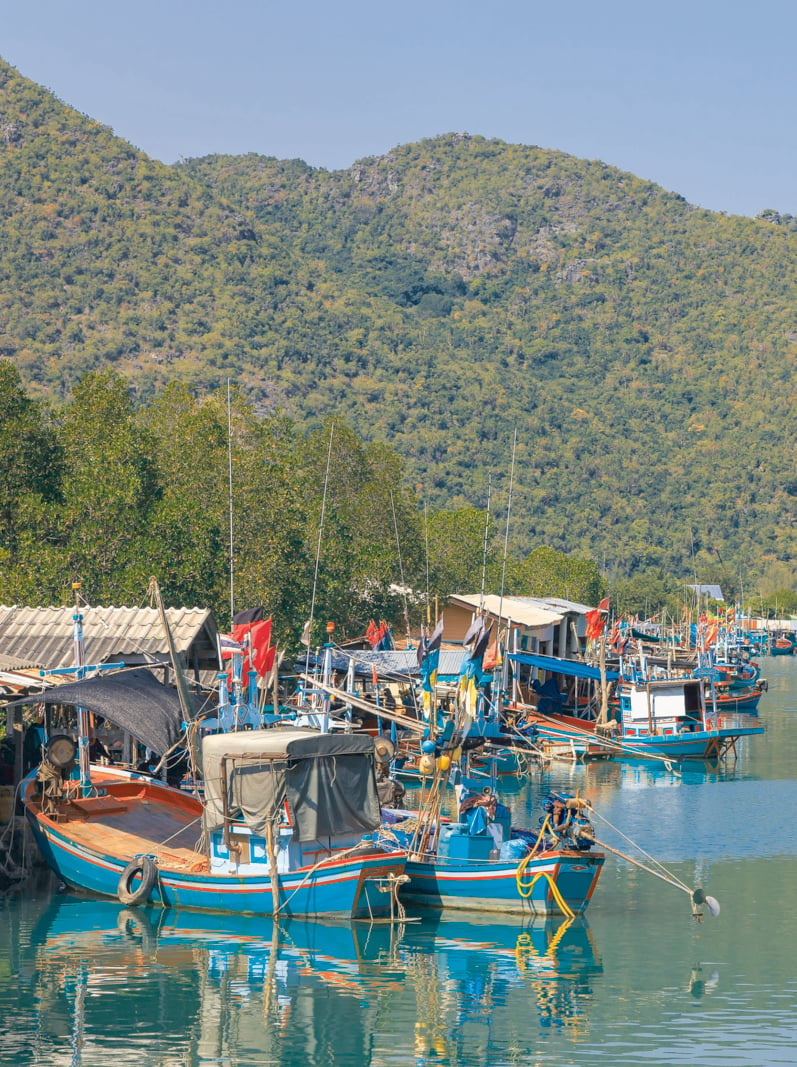 Fisherman village in Pran Buri near Hua Hin, Thailand