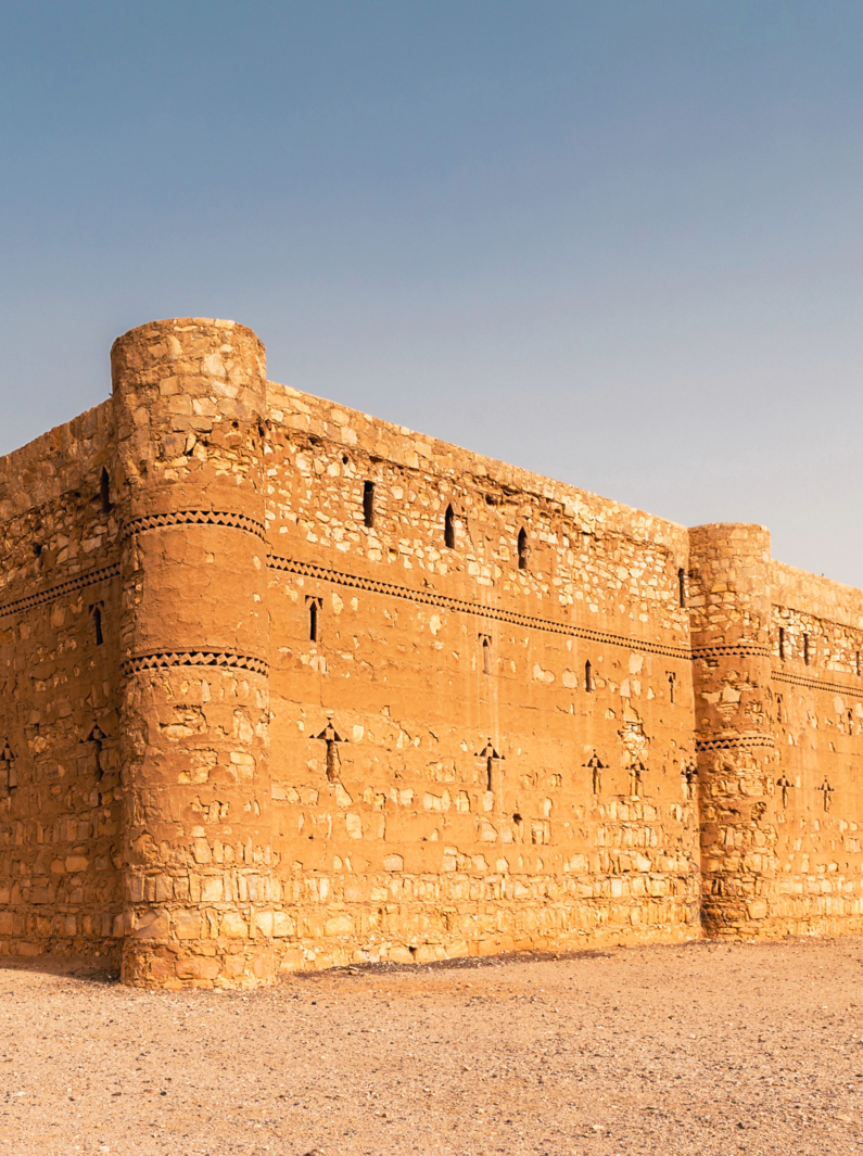 Qasr Kharana, one of the best-known of the desert castles in eastern Jordan