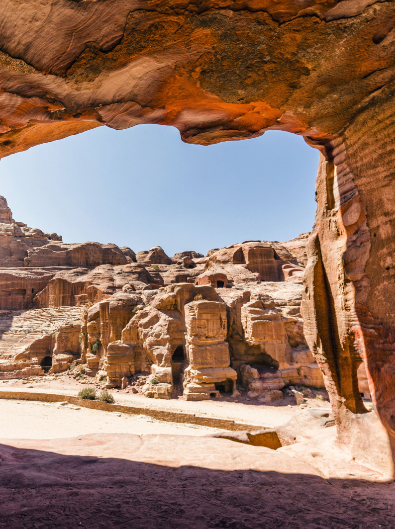 Overall view of Petra city in Jordan