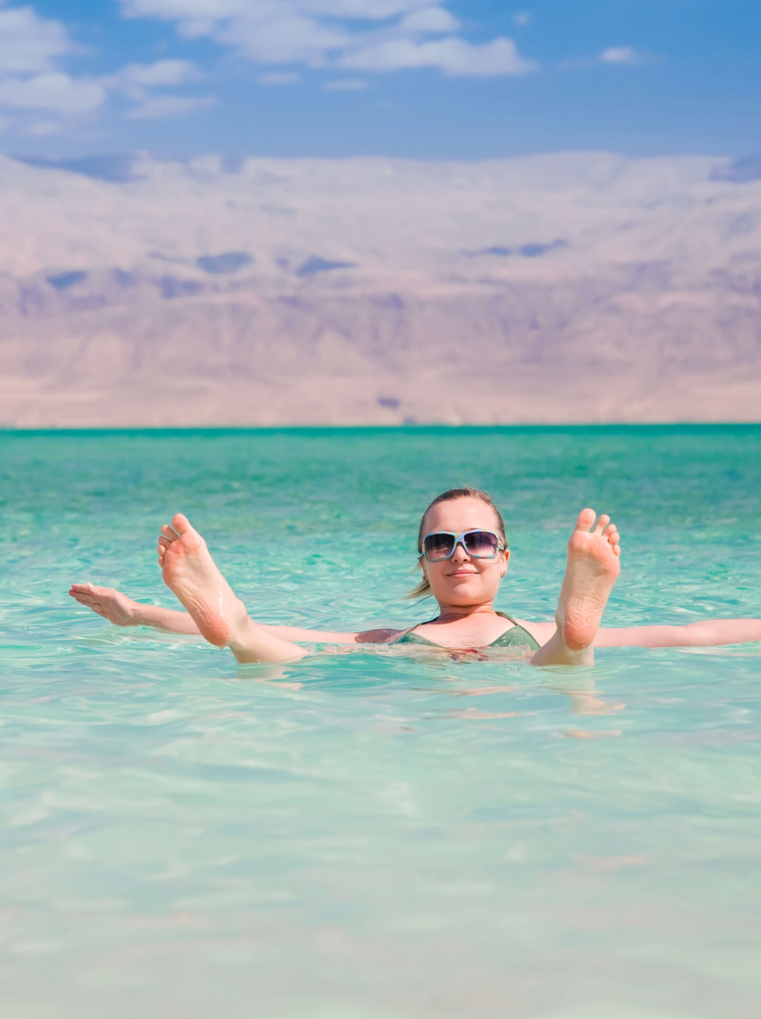 Woman in Dead Sea
