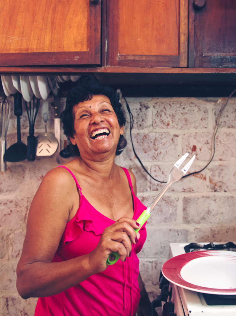 Cuban grandmother cooking